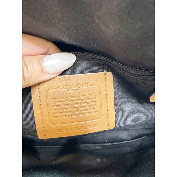 Coach Tea Rose Black Blue Floral Sierra Satchel Top Handle Doctor Crossbody Bag - Picture 7 of 8